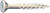 Daggerz DLFLSQZ10212 - #10 x 2-1/2" Dagger-Lok Square Flat w/Nibs Coarse Wood Screws Zinc 2000ct