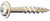 Daggerz DLRWSQZ08212 - #8 x 2-1/2" Square Round Washer Head Coarse Wood Screws Zinc 2000ct