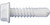 Daggerz SDCT1210WHT - #12 x 1" Hex Washer Head Self-Drill Screws Dagger-Guard White 3500ct