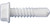 Daggerz SDCT14034WHT - #14 x 3/4" Hex Washer Head Self-Drill Screws Dagger-Guard White 3500ct