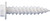 Daggerz SMCT08034WHT - #8 x 3/4" Unslotted Hex Washer Head Serrations Sheet Metal White 10000