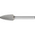 PFERD 24721 Carbide Bur - Tree Shape, SGL Cut 1/2" x 1" x 1/4" Shank - SF-5