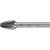 PFERD 24733 Carbide Bur - Tree Shape, DIA Cut 1/2" x 3/4" x 1/4" Shank - SF-13