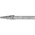 PFERD 25159 Carbide Bur, 14 degree Taper, CAST Cut 3/8" x 1-1/16" x 1/4" Shank