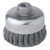 WEILER 12406 Single Row Heavy-Duty Knot Cup Brush 4" 5/8-11 UNC .014 Stainless