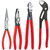 KNIPEX 9K008094US 4 Pc Pliers Set (03 01 200, 26 11 200 S1, 74 01 250 and 87 01 250)
