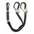 Safewaze 88761-FF-RB-AL - 6' Dual Leg Energy Absorbing Lanyard for a 12' Free Fall Aluminum Hardware