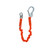 Safewaze FS88595 V-LINE Stretch Low Profile Energy Absorbing Lanyard w/Rebar Hook
