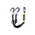 Safewaze FS88761-FF-ALU PRO+ Freefall Dual-Leg Energy Absorbing Lanyard w/Rings