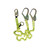 Safewaze FS66150 - 6' Dual-Leg Energy Absorbing Lanyard Combo w/ O-Ring & Rebar Hook