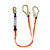 Safewaze FS88566-E - VLINE 6' Dual-Leg Energy Absorbing Lanyard w/ Rebar Hooks