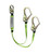 Safewaze FS566-4 - 4' Energy Absorbing Lanyard with Rebar Hook Dual Leg