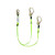 Safewaze FS566-AJ - 6' Adjustable Dual-Leg Energy Absorbing Lanyard w/ Rebar Hooks