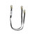 Safewaze FS88661-HW PRO 6' 420 lb. Dual-Leg Energy Absorbing Lanyard w/ Snap Hooks