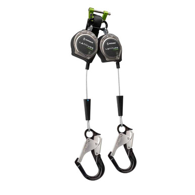 Safewaze 023-5358 Latitude Edge 8' Dual Cable SRL: Alu Rebar Hooks