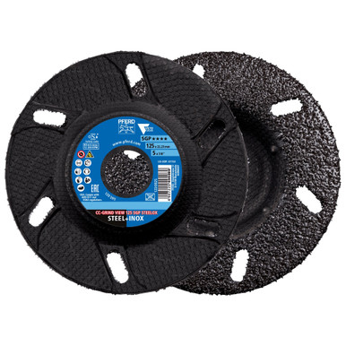 Pferd CC-Grind® View, 5 x 7/8, SGP STEELOX VICTOGRAIN®, Céramique - Disque abrasif haute performance pour meulage agressif - Partie 61158 (lot de 10