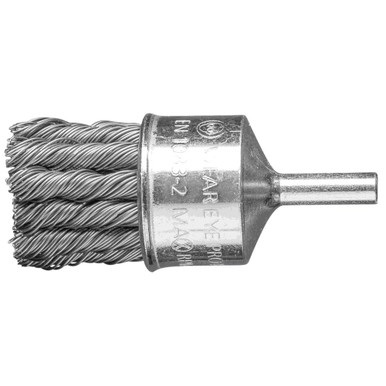 1 Diameter 0.020 Wire Size 1/4 Shank 20000 rpm 1 Diameter 1/4 Shank PFERD Inc. PFERD 764374 Knot End Brush Carbon Steel Wire 