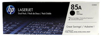 HP CE285D OEM Toner Cartridge, Black, For HP Printers, Standard Yield, 1600 Pages, 2/Carton