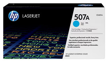 HP CE401A OEM Toner Cartridge, Cyan, For HP Printers, Standard Yield, 6000 Pages, 1/Carton