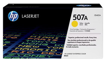 HP CE402A OEM Toner Cartridge, Yellow, For HP Printers, Standard Yield, 6000 Pages, 1/Carton