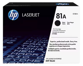 HP CF281A OEM Toner Cartridge, Black, For HP Printers, Standard Yield, 10500 Pages, 1/Carton