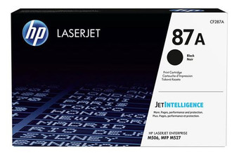 HP CF287A OEM Toner Cartridge, Black, For HP Printers, Standard Yield, 9000 Pages, 1/Carton