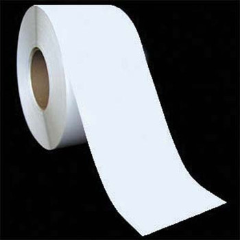 4 in W x 8 in L DT Matte VL Paper Uncoated Labels, 8 in OD, 3 in Core, White, All-Temp Permanent Adhesive, Perf, 750 Labels/Roll, 4 Rolls/Case, 1 Case (3,000 Labels), Black Rhino Stock Labels