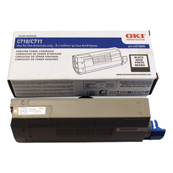 Okidata 44318604 OEM Toner Cartridge, Black, For Okidata Printers, Standard Yield, 11000 Pages, 1/Carton