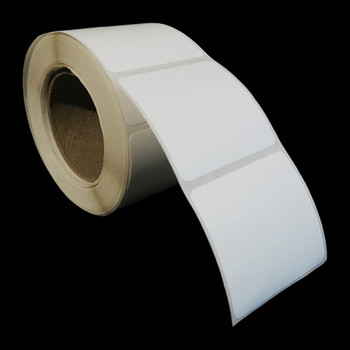 2 in W x 2 in L IJ Matte Film - BS5609 Certified Labels, 4 in OD, 2 in Core, White, Freezer Grade Adhesive, No Perf, 580 Labels/Roll, 12 Rolls/Case, 1 Case (6,960 Labels), Black Rhino Preferred