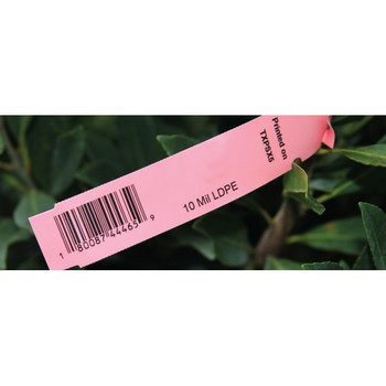 1" x 10" Loop-N-Lock Plant Collars, Thermal Transfer Printed, Vertical Orientation, Green