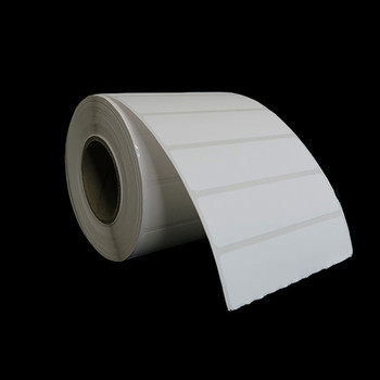 4 in W x 1 in L IJ Matte Film - BS5609 Certified Labels, 4 in OD, 2 in Core, White, High Performance Permanent Adhesive, No Perf, 1,040 Labels/Roll, 12 Rolls/Case, 1 Case (12,480 Labels), Black Rhino Stock Labels