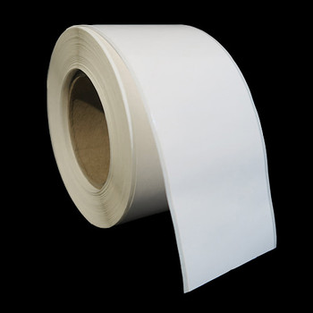 2 in W x 100 ft L IJ High-Gloss Paper Continuous Roll, 4 in OD, 2 in Core, White, General Purpose Permanent Adhesive, No Perf, 100 Feet/Roll, 12 Rolls/Case, 1 Case (1,200 Feet), Black Rhino Stock Labels