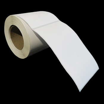 3 in W x 5 in L IJ Matte Paper Labels, 6 in OD, 3 in Core, White, General Purpose Permanent Adhesive, No Perf, 725 Labels/Roll, 4 Rolls/Case, 1 Case (2,900 Labels), Black Rhino Stock Labels