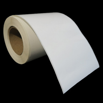 4 in W x 100 ft L IJ Matte Paper Continuous Roll, 4 in OD, 2 in Core, White, General Purpose Permanent Adhesive, No Perf, 100 Feet/Roll, 12 Rolls/Case, 1 Case (1,200 Feet), Black Rhino Stock Labels