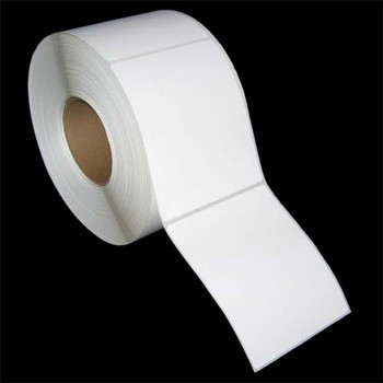 4 in W x 5 in L IJ Matte Paper Labels, 8 in OD, 3 in Core, White, General Purpose Permanent Adhesive, No Perf, 1,255 Labels/Roll, 4 Rolls/Case, 1 Case (5,020 Labels), Black Rhino Stock Labels