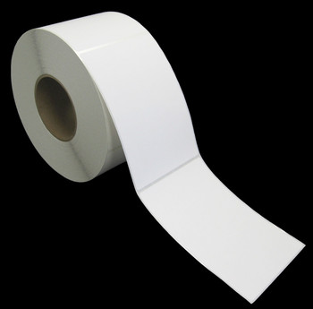 4 in W x 6 in L IJ Matte Paper Labels, 8 in OD, 3 in Core, White, General Purpose Permanent Adhesive, No Perf, 1,025 Labels/Roll, 4 Rolls/Case, 1 Case (4,100 Labels), Black Rhino Stock Labels