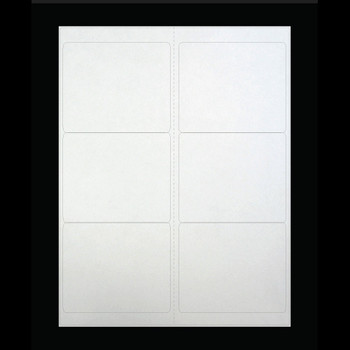 4 in W x 3.33 in L, 2 Across, Laser Matte Paper Uncoated Sheeted Labels, White, General Purpose Permanent Adhesive, No Perf, 6 Labels/Sheet, 4 (250 sheets/pack) /Case, 1 Case (6,000 Labels), Black Rhino Smart Laser