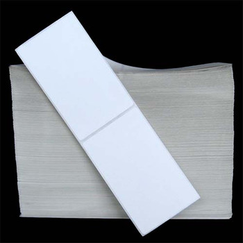 3 in W x 5 in L TT Matte Paper Labels, Fanfold, White, General Purpose Permanent Adhesive, Perf, 10.25 in Fanfold Length, 2,500 Labels/Stack, 3 Stacks/Case, 1 Case (7,500 Labels), Black Rhino Stock Labels