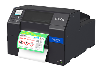 Epson ColorWorks CW-C6500P Gloss Color Inkjet Label Printer, Peel & Present, 8.34 in Print Width, Serial + Ethernet + USB
