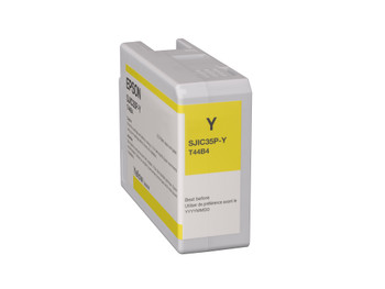 Epson ColorWorks C6000/C6500 Yellow Ink Cartridge, SJIC35P(Y), C13T44B420, 80 mL