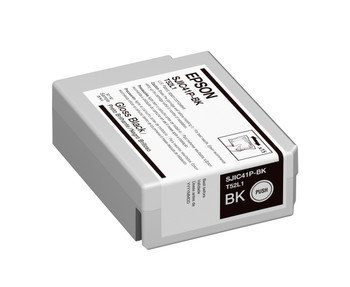 Epson ColorWorks C4000 Gloss Black Ink Cartridge, SJIC41P(BK), C13T52L120, 50 mL