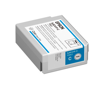 Epson ColorWorks C4000 Cyan Ink Cartridge, SJIC41P(C), C13T52L220, 50 mL