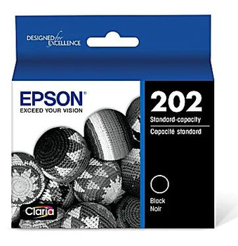 Epson T202120S OEM Ink Cartridge, Black, For Epson Printers, Standard Yield, 210 Pages, 1/Carton