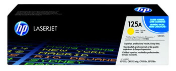 HP CB542A OEM Toner Cartridge, Yellow, For HP Printers, Standard Yield, 1400 Pages, 1/Carton