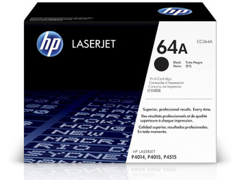 HP CC364A OEM Toner Cartridge, Black, For HP Printers, Standard Yield, 10000 Pages, 1/Carton
