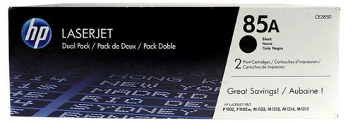 HP CE285D OEM Toner Cartridge, Black, For HP Printers, Standard Yield, 1600 Pages, 2/Carton