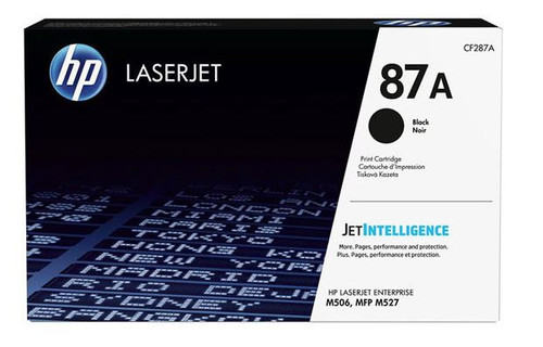 HP CF287A OEM Toner Cartridge, Black, For HP Printers, Standard Yield, 9000 Pages, 1/Carton