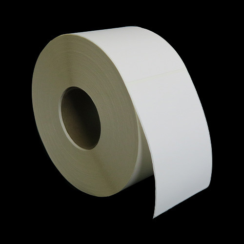 4 in W x 6 in L Direct Thermal Matte Paper Labels, 12 in OD, 3 in Core, White, Standard Adhesive, No Perf, 2,980 Labels/Roll, 2 Rolls/Case, 1 Case (5,960 Labels), Black Rhino Preferred