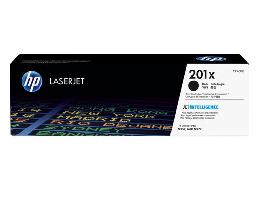 HP CF400X OEM Toner Cartridge, Black, For HP Printers, Standard Yield, 2800 Pages, 1/Carton