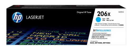 HP W2111X OEM Toner Cartridge, Cyan, For HP Printers, High Yield, 2450 Pages, 1/Carton